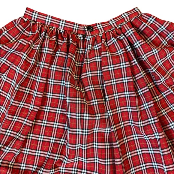 Vintage Red Plaid A-Line Skirt - Picture 8 of 10